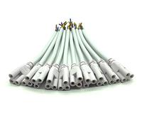 Traodin T5 T8 LED Lamp Connecting Wire Ceiling Lights Daylight LED Integrated Tube Cable Linkable Cords for LED Tube Lamp Holder Socket Fittings with Cables (6 Inch 10-Pack 3Pin)