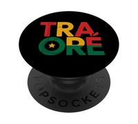 Traore Burkina Faso African Africa for Ibrahim Traoré PopSockets Adhesive PopGrip