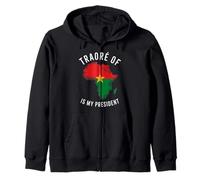 Traore of Africa is my president Burkina Faso Ibrahim Traoré Zip Hoodie
