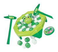 Trap Break Ice Board Game, Educational Endless Fun Interactive Portable Ice Block Breaking Game for Kids for Family Party (Green Frog Style)
