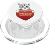 Trap Neuter Return (TNR) The Humane Solution cat heart love PopSockets PopGrip for MagSafe