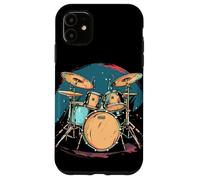 Trap Set Illustration Drum Musician Case for iPhone 11