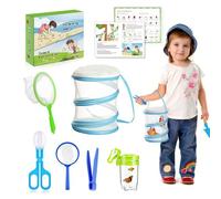 Trap Set, Kids Exploration Tools, 7.68 x 7.17 x 2.48 inches Portable Outdoor Observer Catching Kit with Net and Container, Fly Catcher for Playground Backyard