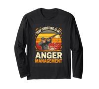 Trap Shooting is My Anger Management Clay Target Long Sleeve T-Shirt