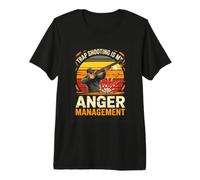 Trap Shooting is My Anger Management Clay Target Premium T-Shirt