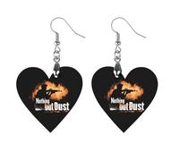 Trap Shooting Nothin But Dust Cute Wooden Earrings for Women Lightweight Charms Pendant Apricot Shaped