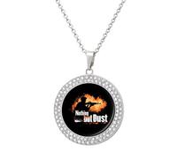 Trap Shooting Nothin But Dust Fashion Diamond Round Pendant Necklace Multicolored Necklaces Gift for Wife Mother Girlfriend
