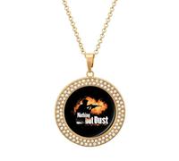 Trap Shooting Nothin But Dust Fashion Diamond Round Pendant Necklace Multicolored Necklaces Gift for Wife Mother Girlfriend