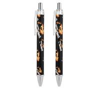 Trap Shooting Nothin But Dust Fashion Retractable Ballpointpen 0.5 Fine Writing Pens Black Ink Click Pen Office Supplies 2 PCS