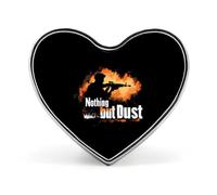 Trap Shooting Nothin But Dust Heart Metal Brooches Small 1" Badge Pin Decorative Lapel Pins Gift Clothing Hat Accessory