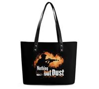 Trap Shooting Nothing But Dust Women's Top Handle Handbags Trendy Leather Purse Tote Bag for Lady