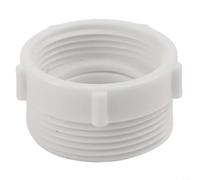 Trap Waste Extension, 1-1/4" to 1-1/2" Sink Thread Adapter for Bath, Shower, and Kitchen Sink, White