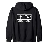 Trapeze Artist Your Husband My Husband Wife Funny Trapeze Zip Hoodie