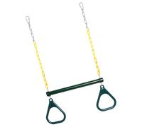 Trapeze Swing Crosspiece Chain Play Accessory with Polymer Grip Handles and 45cm / 17.71in Width for Yard or Porch Play Gym Grip Handles Porch Swing Accessory Playset Replacement Crosspiece School Toy