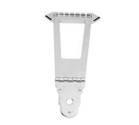 Trapeze Tailpiece for 6 String Guitar, Acoustic Jazz Bass Bridge Parts, Silver Alloy Metal Replacement Tailpiece with Open Frame Design for Archtop Electric and Acoustic