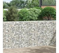 Trapezium Gabion Raised Bed Galvanised Steel Gabion Basket Multi Sizes vidaXL