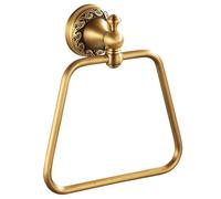 Trapezoid Antique Bronze Brass Hand Towel Rail Holder, Bathroom Hardware Accessories, Pattern Carving Design