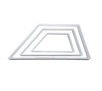 Trapezoid Basic Geometry Shape Cookie Cutter Dough Biscuit Pastry Fondant Sharp Stencil Basic Maths Mathematics Sided 4 Four (Medium)