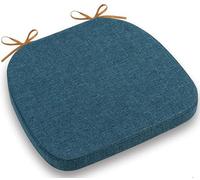 Trapezoid Chair Cushions Comfortable Seat Pads with Removable Washable Covers Indoor/Outdoor Use All-Season 45x43cm (2 Pcs) Blue Three