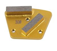 Trapezoid Diamond Concrete Grinding Disc Pad, Diamond Grinding Disc, 30 Grit Trapezoid Diamond Grinder for Concrete Floor Grinding Machines, Metal Back with 3 Holes and 2 Straight