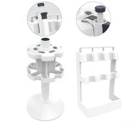 Trapezoidal and Round Laboratory Pipette Holder Rack ABS Adjustable Stand for Micropipettes Up to 6 or 3 Capacity Space-Saving Benchtop or Under(Round)