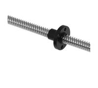 Trapezoidal Lead Screw 304 Stainless Steel Threaded Rod Lead Screw with T8 Nylon nut for 3D Printer Machine Z Axis(Picth 2mm lead 10mm,150mm)