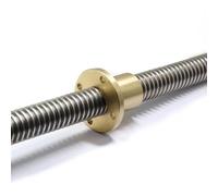 Trapezoidal Lead Screw，Lead Screw Rod threaded backlash T14 Lead Screw Rood With Brass Nut 3mm 6mm Lead Stainless Steel Screw Rod 100mm 300mm 500mm Fully Trapezoidal Thread Screw(Lead 6mm,400mm)