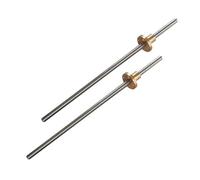 Trapezoidal Lead Screw Rod Nut, threaded backlash 2PCS 6mm Diameter Fully Thread Screw Rod 1mm 2mm 4mm 6mm 12mm Lead T6 LeadRod With Brass Nut(1mm Pitch 2mm Lead,350mm)