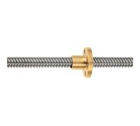 Trapezoidal Lead Screw Rod Nut, Threaded backlash 8mm Diameter Stainless Steel Full Thread Screw Rod T8 Trapezoidal Rod With Brass Nut 1mm 2mm 4mm 8mm Lead T8 Lead Screw(Pitch 2mm Lead 4mm,650mm)