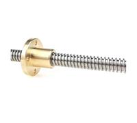 Trapezoidal Lead Screw T12 Lead Screw stainless steel trapezoidal screw brass Nut Pitch 2mm Lead 2mm/8mm/10mm/12mm(Picth 2mm lead 4mm,450mm)