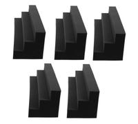 Trapezoidal Pu Corner Bass Trap Foams 5pcs for Recording | Black Finish, Home Theater Use, Lightweight Build, Reduces Flutter Echoes, Compact Set of 5