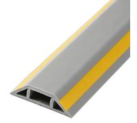 Trapezoidal Self-adhesive Cord Protector For Home, Under Desk Soft PVC Cable Management, Organizes And Conceals Wires/Anti-tread(Yellow-grey,1M)