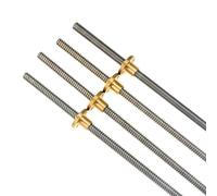 Trapezoidal thread screw nut,1pcs T8 Lead Screw, Thread 8mm Lead 1/2/4/8/10/12/14mm 100/200/300/400/500/550mm Trapezoidal Rod with Brass Nut, 3D Printer(Pitch 2mm Lead 4mm,500mm)