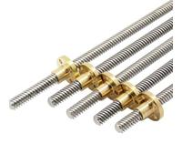Trapezoidal thread screw nut,3D Printer T8 Lead Screw 8mm Diameter Lead 2mm 8mm Pitch 2mm Length With Copper Nut, 1pcs(Lead 8mm,800mm)