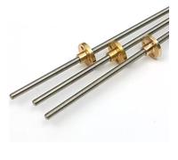 Trapezoidal thread screw nut1pcs 3D Printer T5 Lead Screw With Copper Nut, Thread 5mm Lead 1mm Pitch 1mm 100/200/300/400/500/550/600/800/1000mm Threaded Rod For Stepper Motor(300mm)