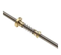 Trapezoidal thread screw nut3D Printer T8 Lead Screw THSL-500-8D Trapezoidal Lead Screw Anti Backlash Spring Loaded Nut Thread 8mm Length 200 300 600 800, 1PCS(Pitch 1mm Lead 1mm,450mm)