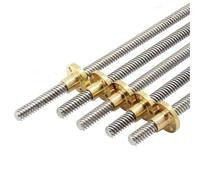Trapezoidal thread screw nutT10 Stainless Steel Lead Screw For CNC 3D Printer, Length 100 200 300 400 500 600 700 800 1000mm Lead 2 3 4 8 10 12 Trapezoidal Spindle Screw And Nut, 1pcs(200mm,LEAD 2MM)