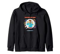 Trapped In My Mind Overthinking Awareness Design Zip Hoodie
