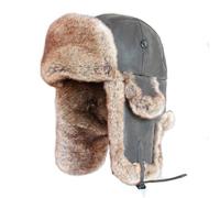 Trapper Hat for Men Women, Russian Winter Hat, Aviator Hat, Comprehensive Protection for Head, Forehead, Ears for Hunting Skiing Trooper Winter Outdoor Activities,Black+Brown,XL