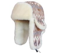 Trapper Hat for Men Women, Russian Winter Hat, Aviator Hat, Comprehensive Protection for Head, Forehead, Ears for Hunting Skiing Trooper Winter Outdoor Activities,Pink,L