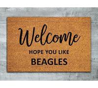Traqunn Beagles Welcome Out Door Mat,Hope You Like Beagles Door Mats,Funny Doormat,Welcome Beagles Mats 24X16 In