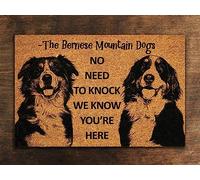 Traqunn Bernese Mountain Dogs Doormat,Bernese Mountain Dogs Mats,No Need to Knock Bernese Mountain Dogs Doormat,Welcome Dog Breed Mat 30X18 In