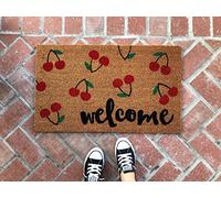 Traqunn Cherry Doormat Welcome Mat Front Door Mat Housewarming Gift Summer Doormat Spring Doormat 30X18 In