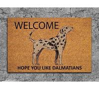 Traqunn Dalmatians Door Mat,Welcome Hope You Like Dalmatians,Welcome Doormats,New Home Gift,Wedding Gift Doormat,Welcome Mat 24X16 In
