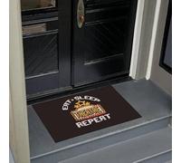 Traqunn Eat Sleep Theatre Repeat Actor Actress Doormat,Actor Home Decorative Welcome Doormat 30X18 In