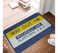 Traqunn London Underground Way Out Sign Doormat Rug Carpet Mat Footpad Floor Mat Front 30X18 In