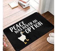 Traqunn Peace was Never an Option with Non Slip Back Welcome Doormat Wording Bedroom Mat Welcome Carpet 30X18 In