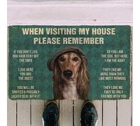 Traqunn Please Remember Saluki Dogs House Rules Doormat,Saluki Dog Lovers Home Decorative Welcome Doormat 36X24 In