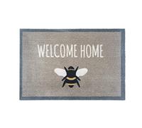 Traqunn Welcome Home Cute Bee Door Mat with Non Slip Backing,Printed Soft Polyester Carpet Decor 24X16 In