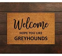 Traqunn Welcome Hope You Like Greyhounds Doormat,Welcome Greyhounds Door Mat,Greyhound Doormats,Welcome Funny Doormats,Welcome Dog Breed Mats 36X24 In